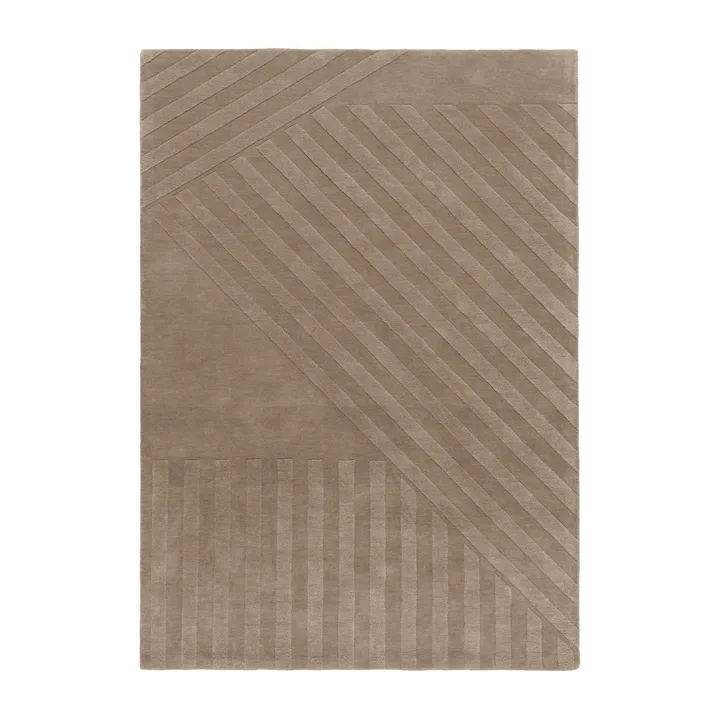 Levels Stripes ullteppe - Muldvarp, 170x240 cm - NJRD