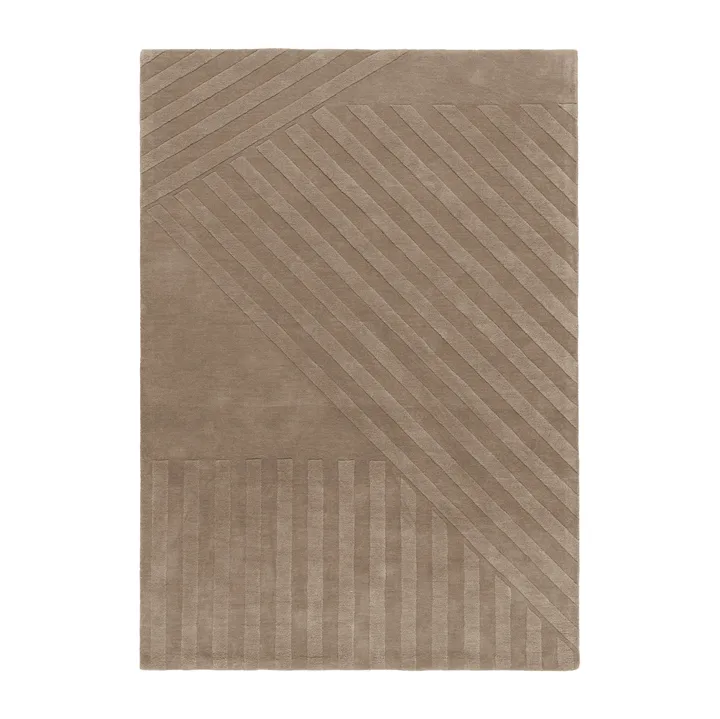 Levels Stripes ullteppe - Muldvarp, 200x300 cm - NJRD