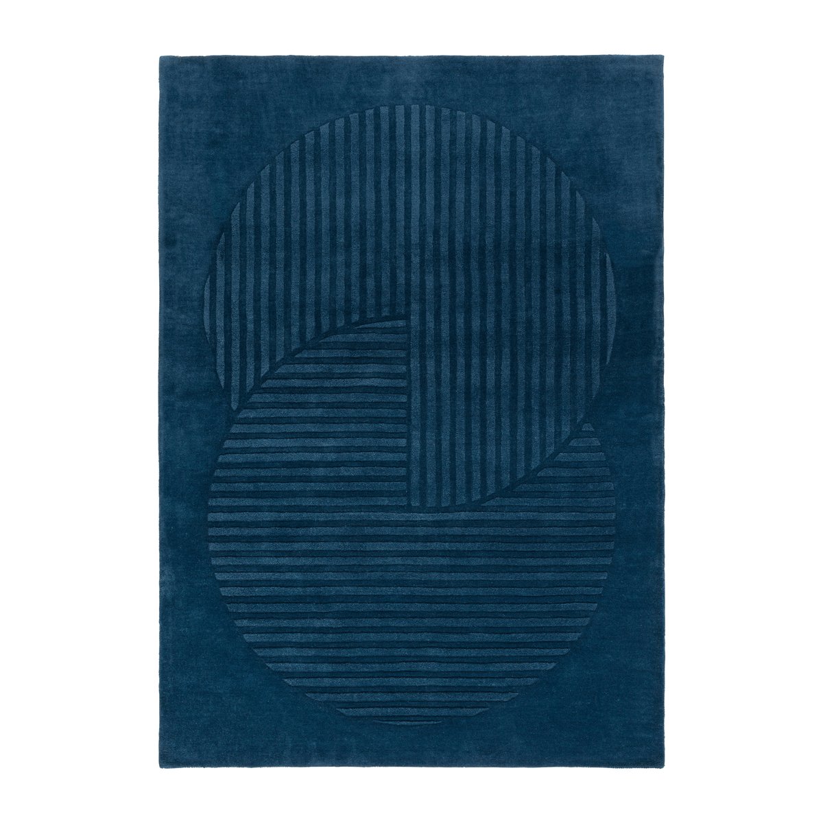 NJRD Levels ullteppe circles blå 170 x 240 cm