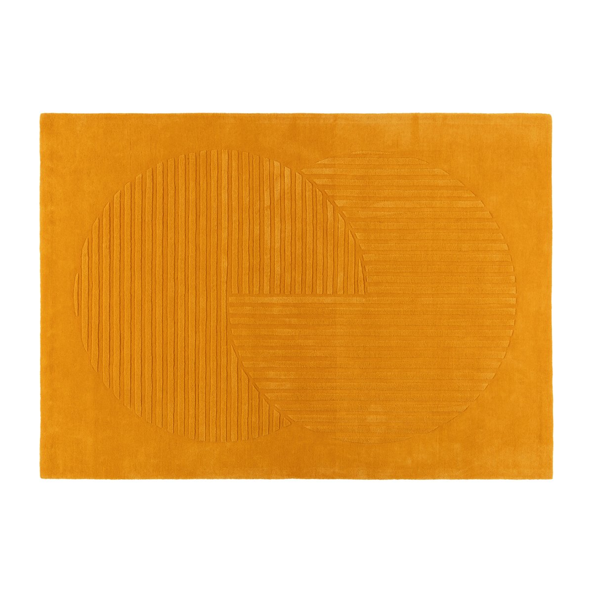 Bilde av NJRD Levels ullteppe circles gul 200 x 300 cm