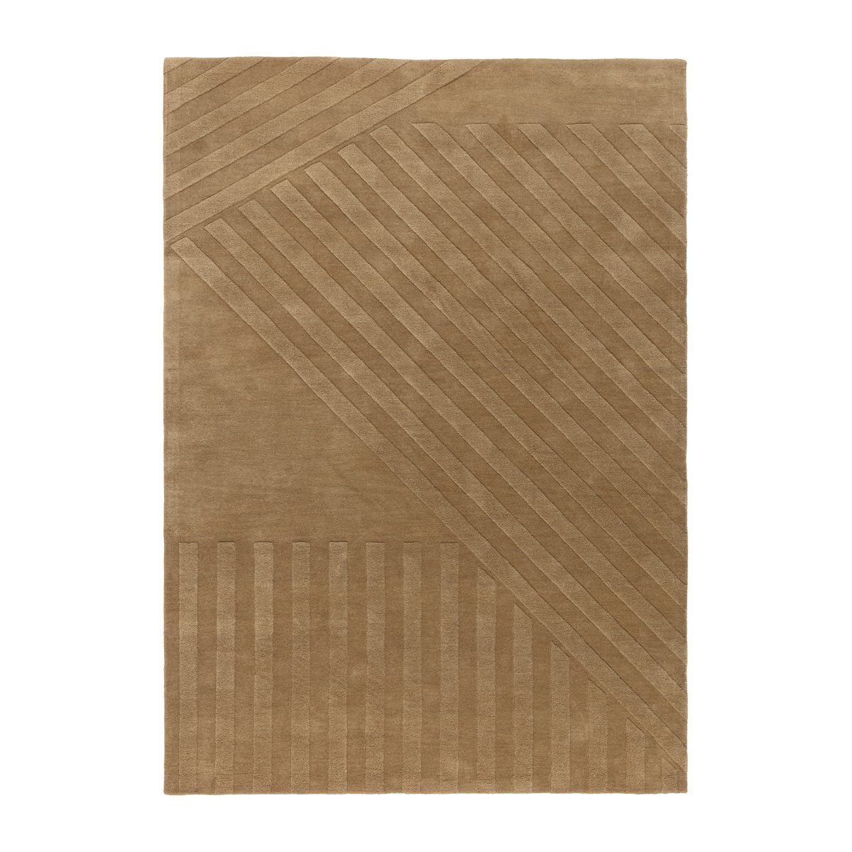 Bilde av NJRD Levels ullteppe stripes beige 170 x 240 cm