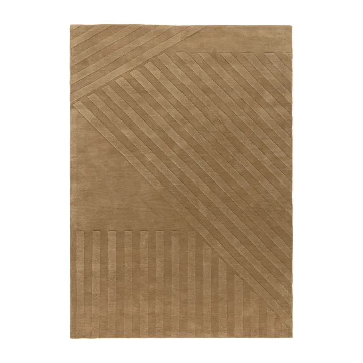 Levels ullteppe stripes beige - Stripes beige, 170x240 cm - NJRD