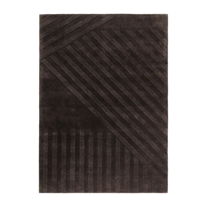 Levels ullteppe stripes brun - Brun, 200x300 cm - NJRD