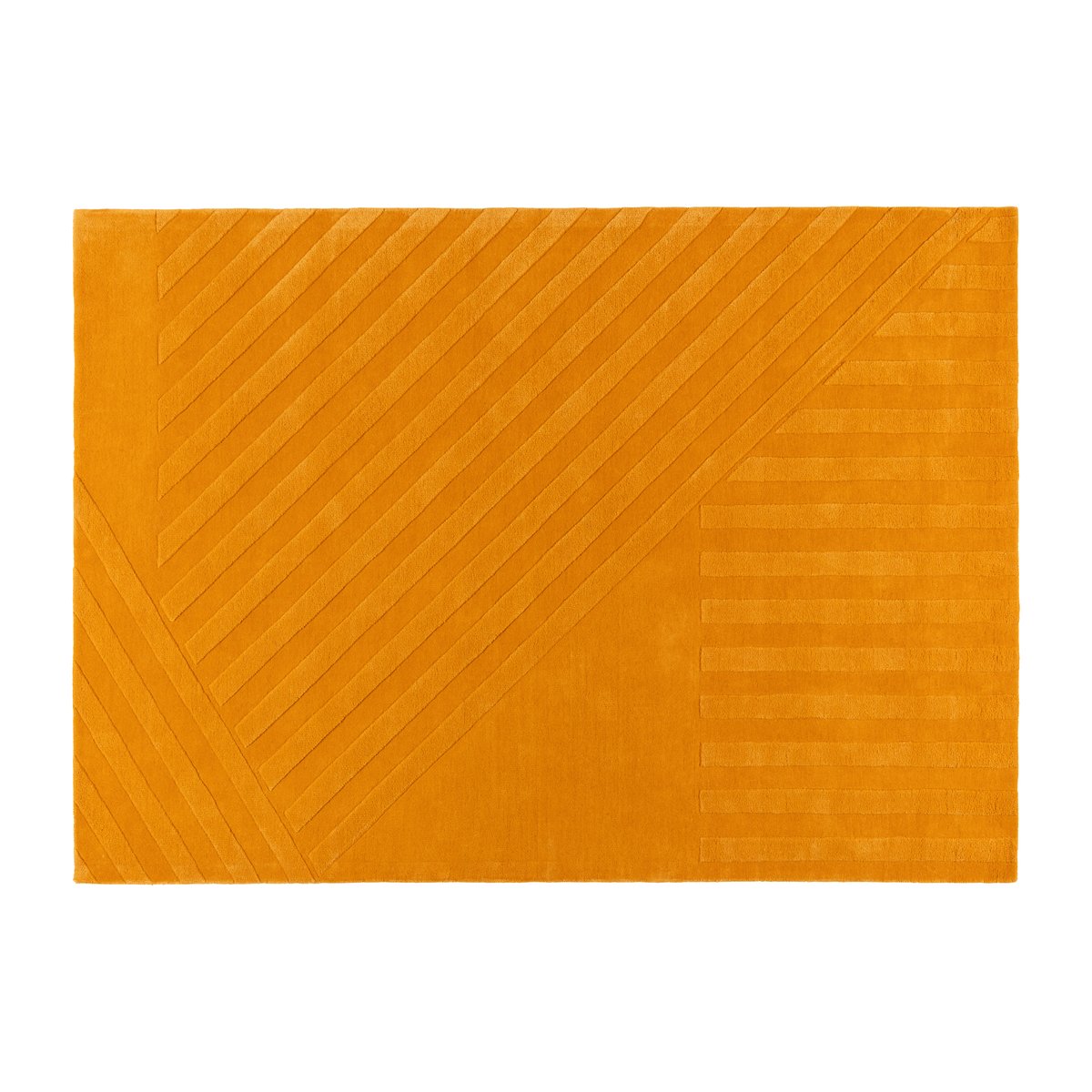 Bilde av NJRD Levels ullteppe stripes gul 200 x 300 cm