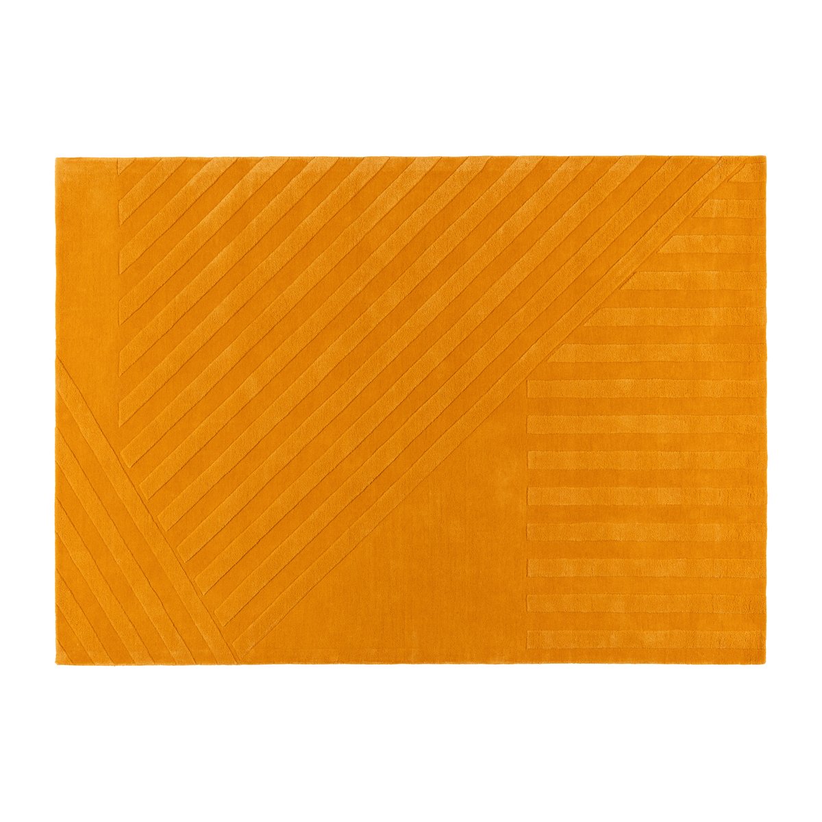 Bilde av NJRD Levels ullteppe stripes gul 200 x 300 cm