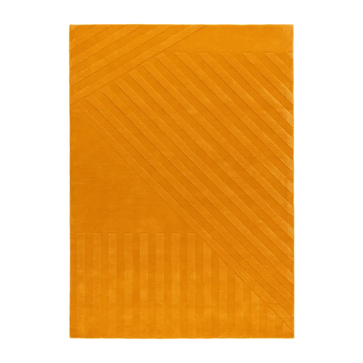 Levels ullteppe stripes gul - Gul, 200x300 cm - NJRD