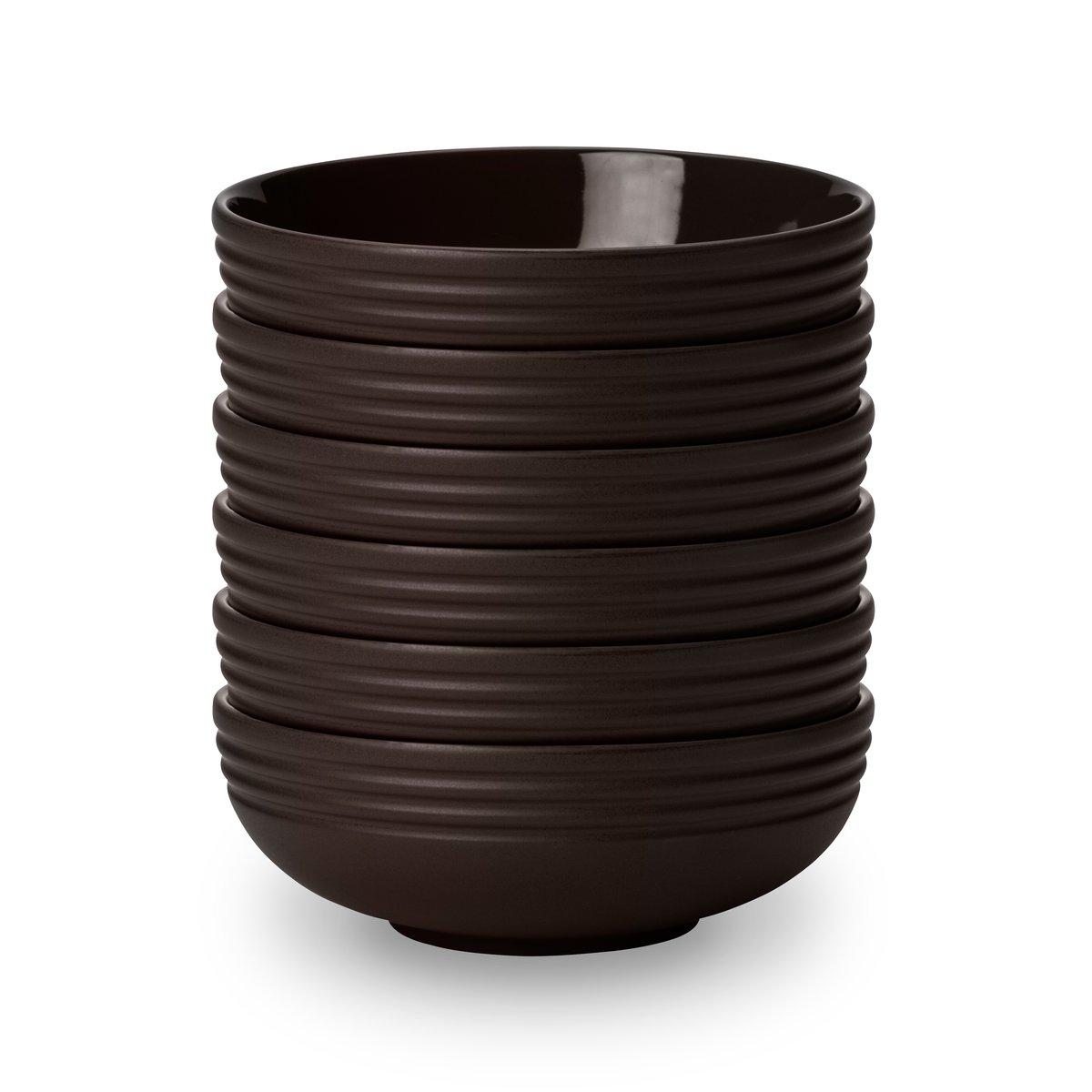 NJRD Lines skål Ø16 cm 6-stk. Brun
