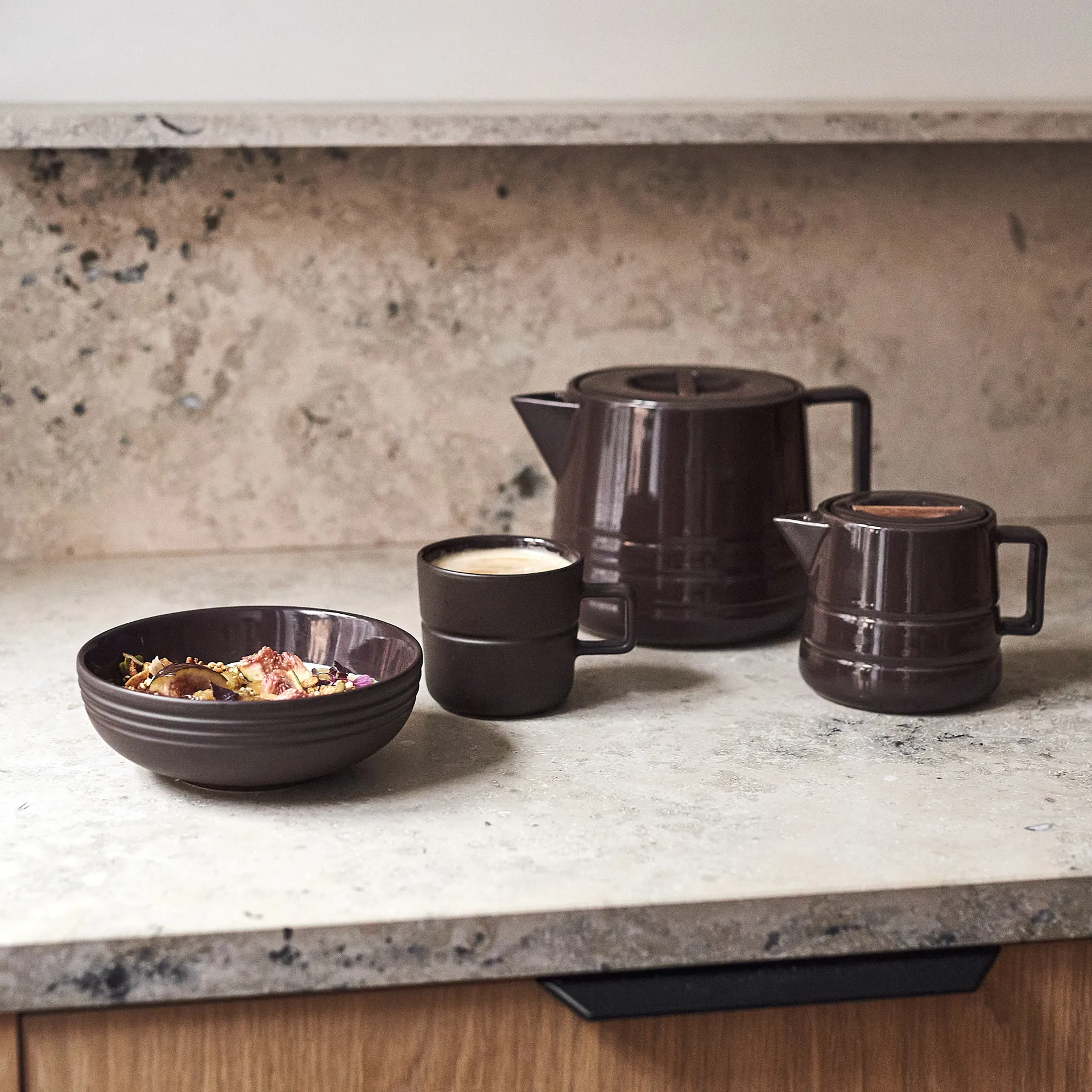 Lines skål Ø16 cm, Brun NJRD