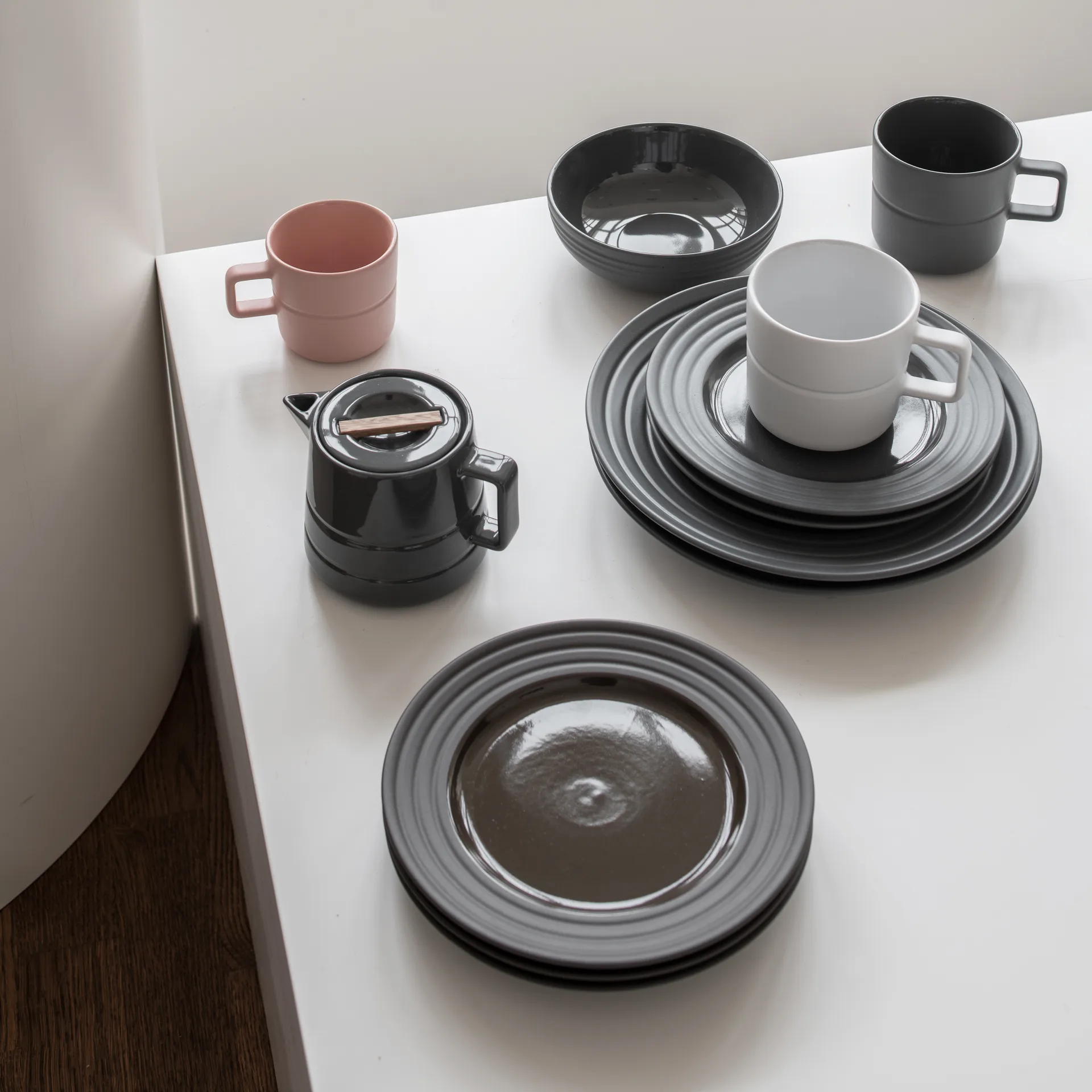 Lines tallerken Ø21 cm, Brun NJRD