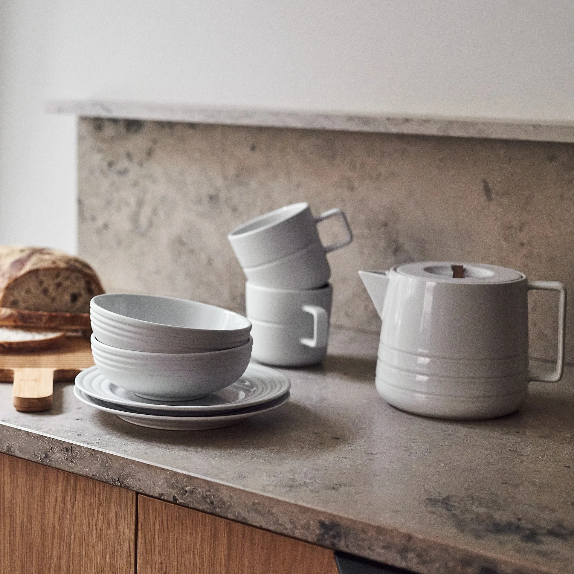 Lines tallerken Ø21 cm, Hvit NJRD