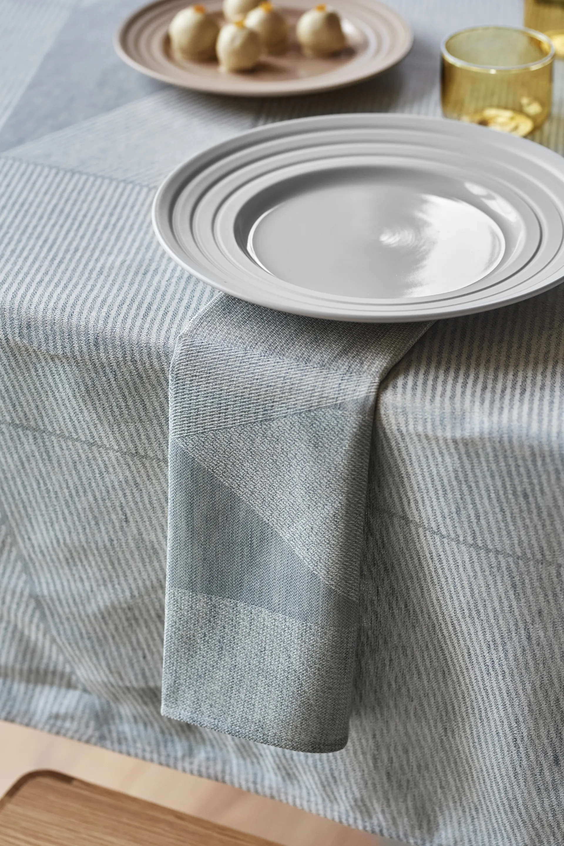 Metric serviett 47 x 47 cm 4-pakning, Blå-hvit NJRD