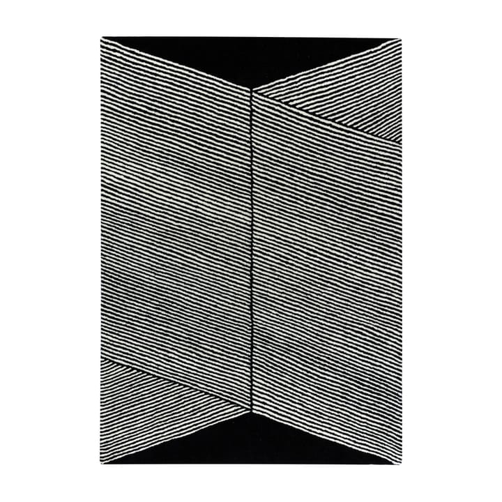Rectangles ullteppe svart - 170x240 cm - NJRD