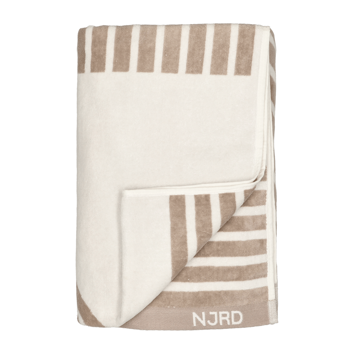 Bilde av NJRD Stripes badehåndkle 100 x 150 cm Beige