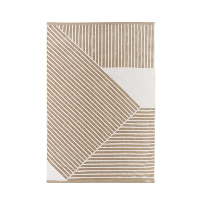 Stripes badehåndkle 100 x 150 cm, Beige NJRD