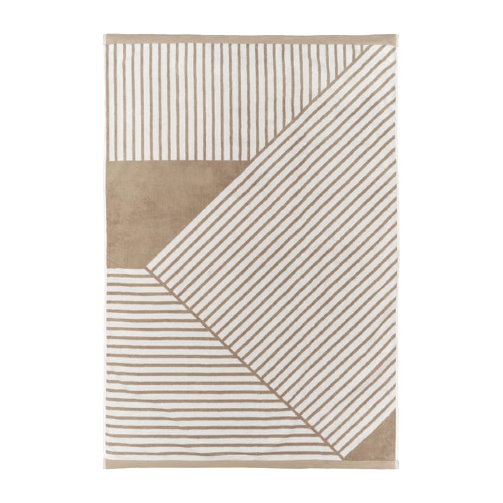 Stripes badehåndkle 100 x 150 cm, Beige NJRD