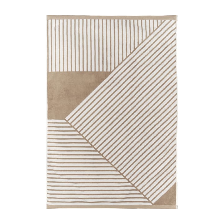 Stripes badehåndkle 100 x 150 cm - Beige - NJRD