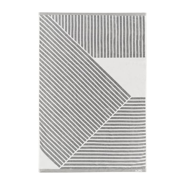 Stripes badehåndkle 100 x 150 cm, Grå NJRD