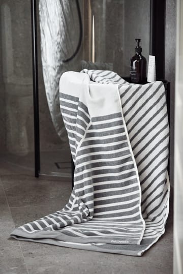 Stripes badehåndkle 100 x 150 cm - Grå - NJRD