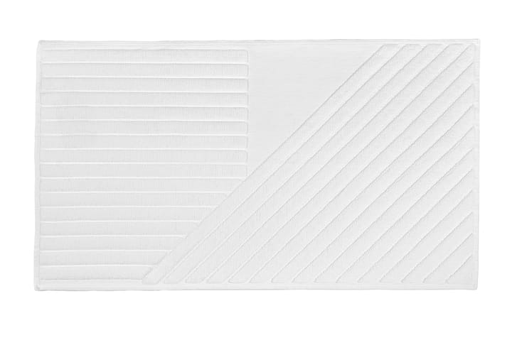 Stripes baderomsmatte 50 x 90 cm  - Hvit - NJRD