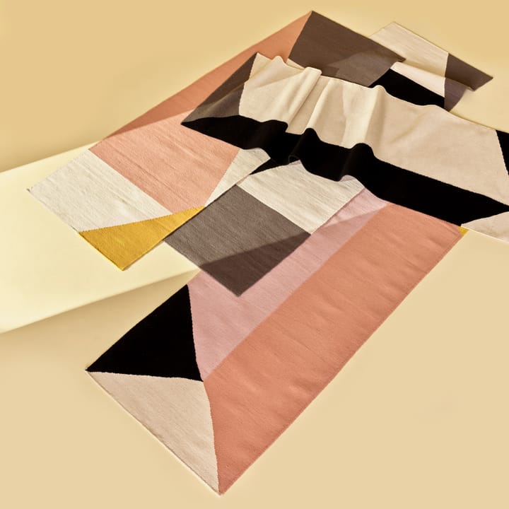 Stripes blocks kelimteppe rosa - 80x240 cm - NJRD