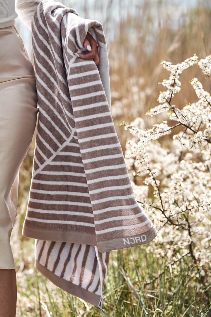 Stripes håndkle 70x140 cm, Beige NJRD
