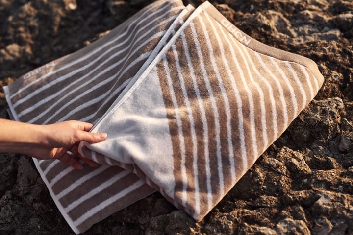 Stripes håndkle 70x140 cm, Beige NJRD