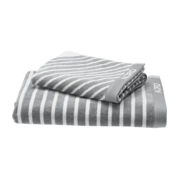 Stripes håndklesett 4 deler - Grå - NJRD