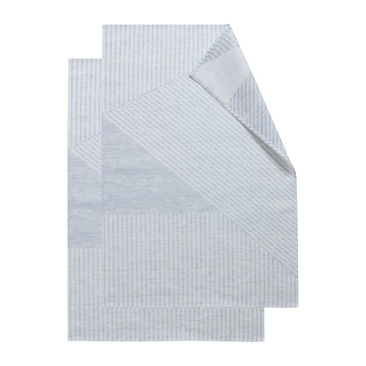 Stripes kjøkkenhåndkle 47 x 70 cm 2-pakning - Blå-hvit - NJRD