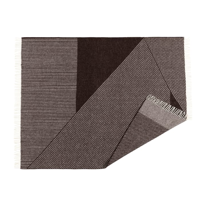 Stripes ullpledd 130 x 185 cm, Brun NJRD