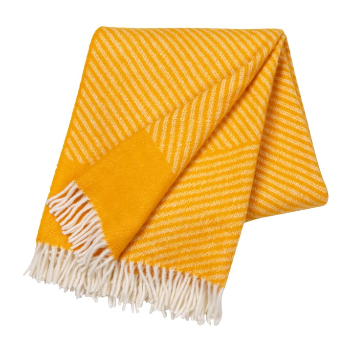 Stripes ullpledd 130 x 185 cm, Gul NJRD