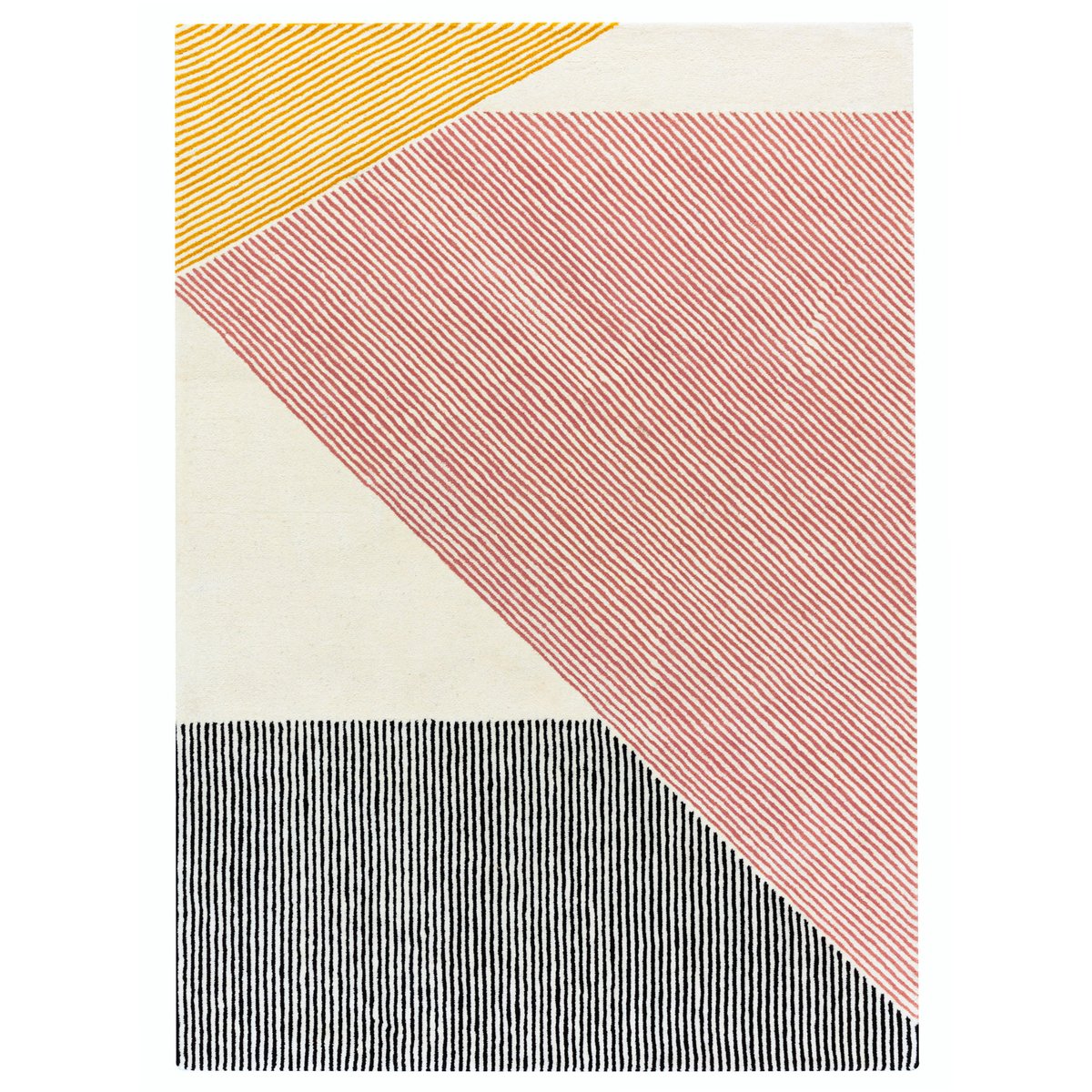 Bilde av NJRD Stripes ullteppe rosa 200x300 cm