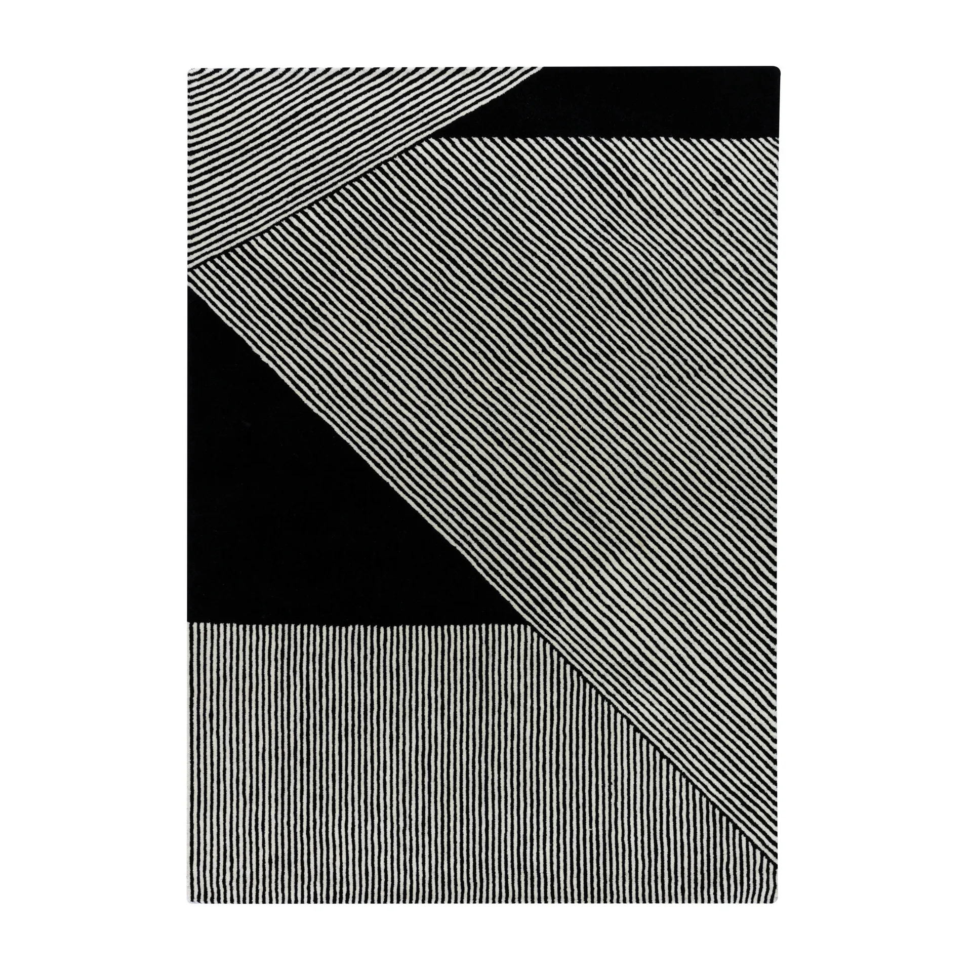Stripes ullteppe svart, 170x240 cm NJRD