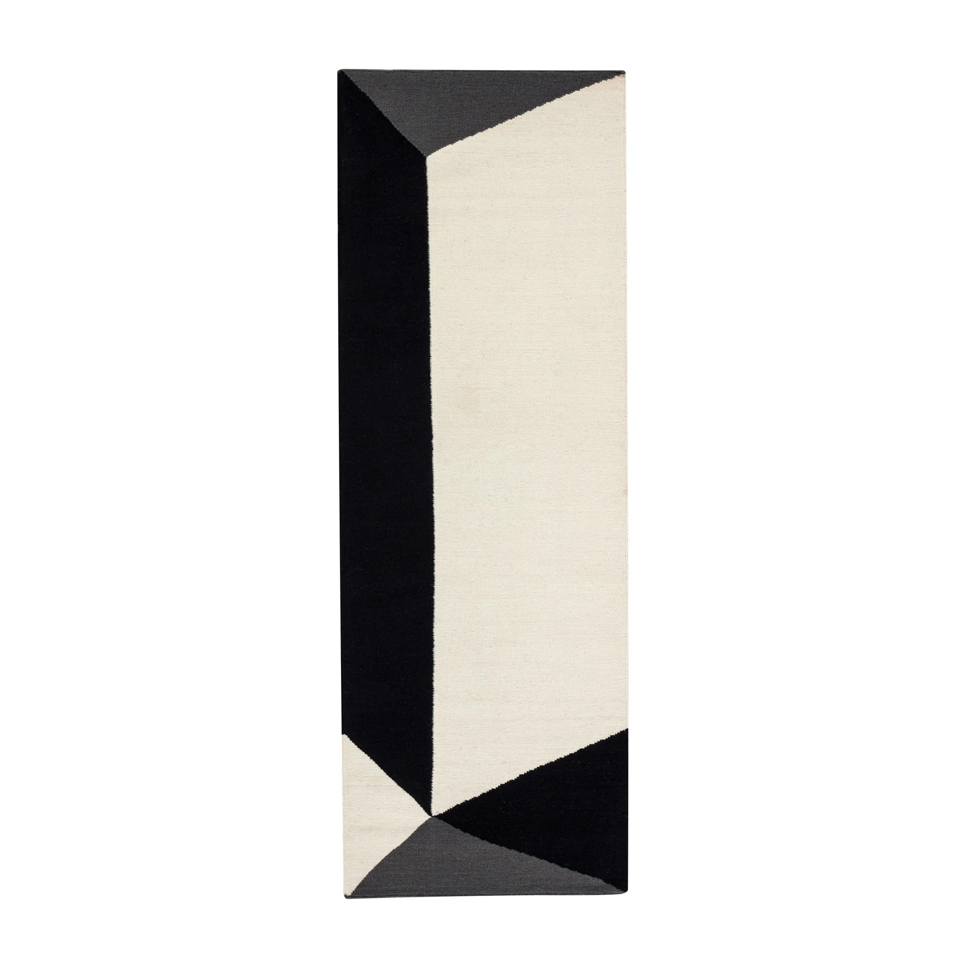 Triangles blocks kelimteppe naturhvit, 80x240 cm NJRD