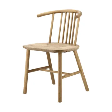 VIOR spisestol flettet sete, Lakkert eik-natur, 2-pakning - NJRD