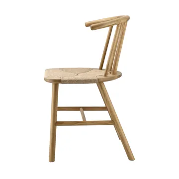 VIOR spisestol flettet sete, Lakkert eik-natur, 2-pakning - NJRD
