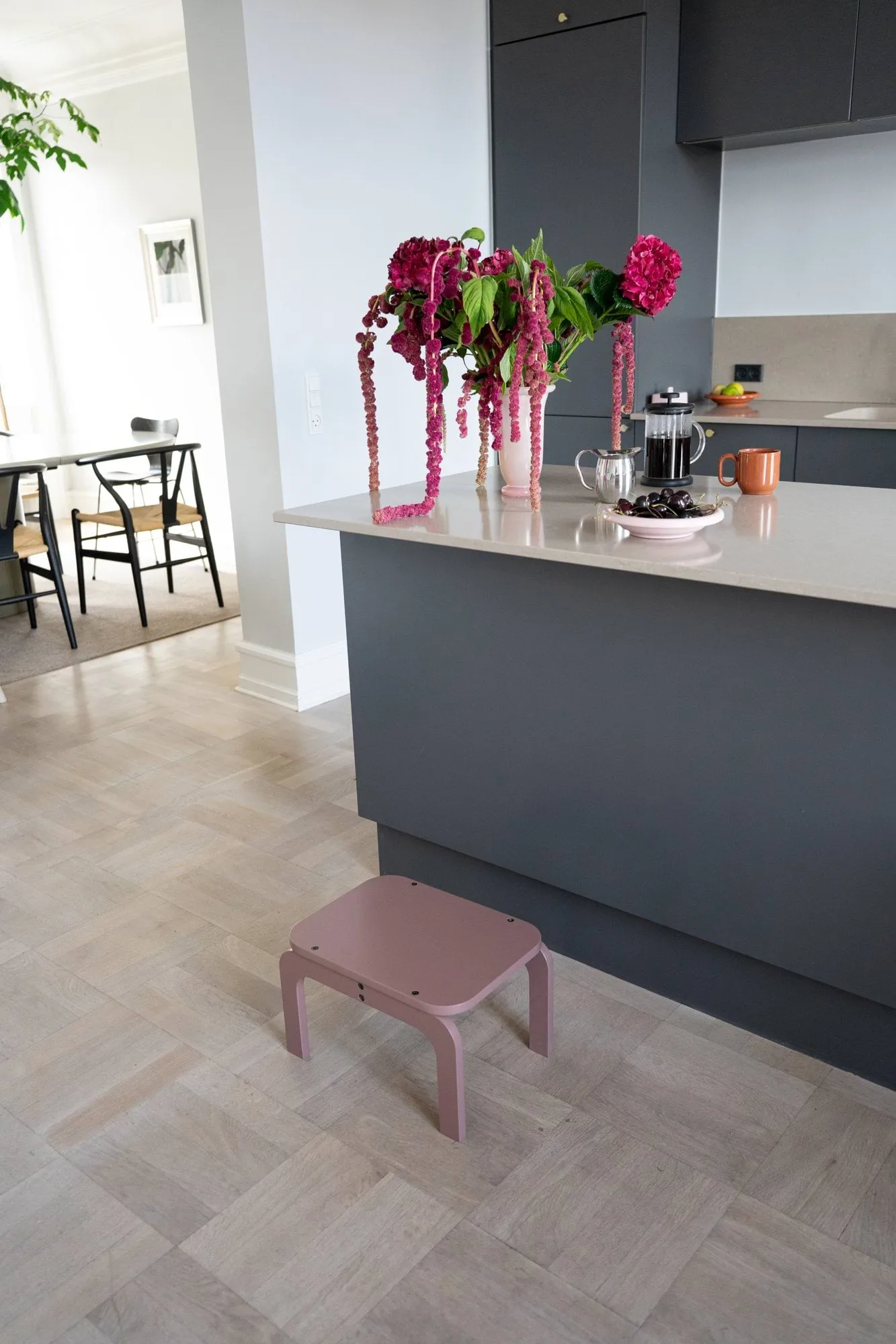 Kiddo Step Seat krakk, Dusty rose Nofred