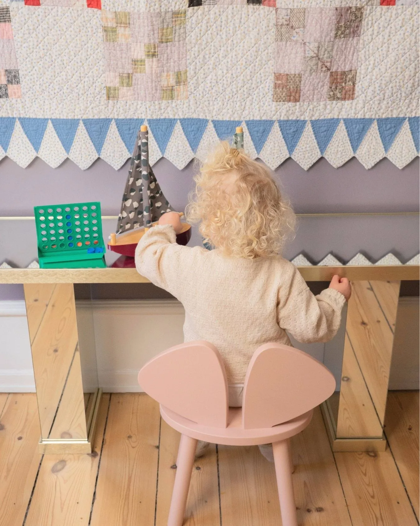 Mouse Chair barnestol, Rosa Nofred