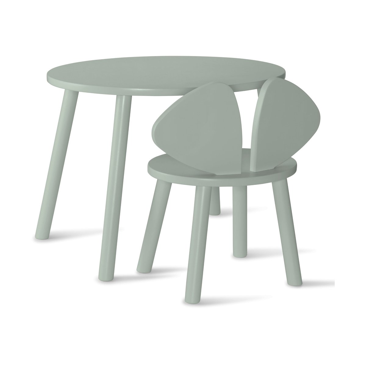 Nofred Mouse set barnestol + bord Olivengrønn