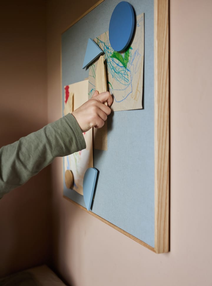 Noticeboard oppslagstavle + 3 magneter, Blå Nofred