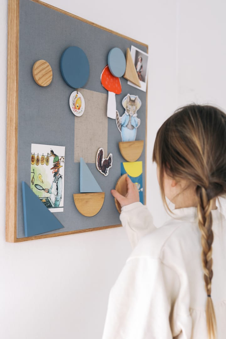 Noticeboard oppslagstavle + 3 magneter, Blå Nofred