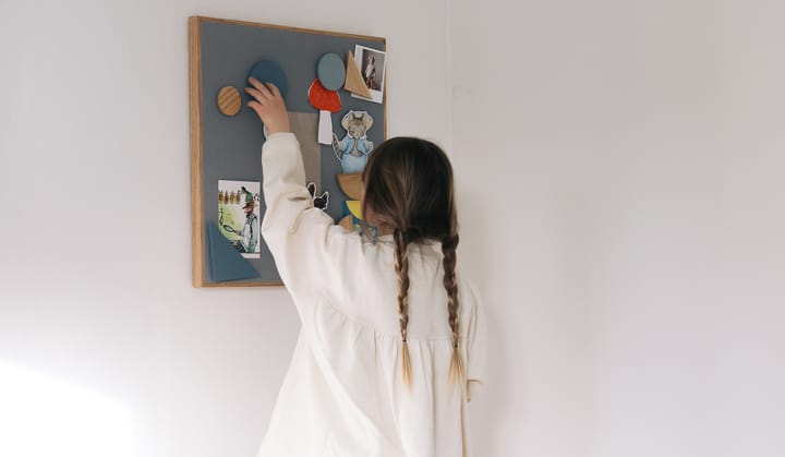 Noticeboard oppslagstavle + 3 magneter, Blå Nofred