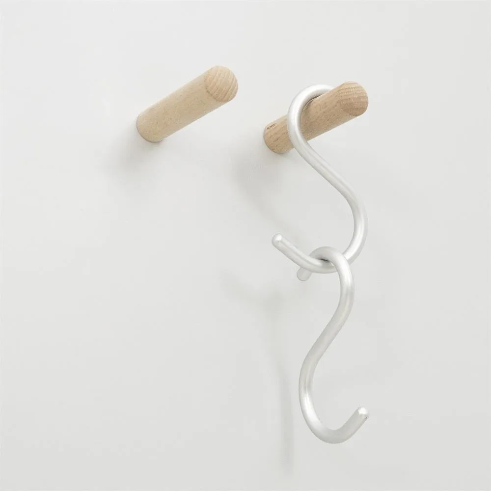 Wood knagg 2-pakn., Natur Nomess Copenhagen