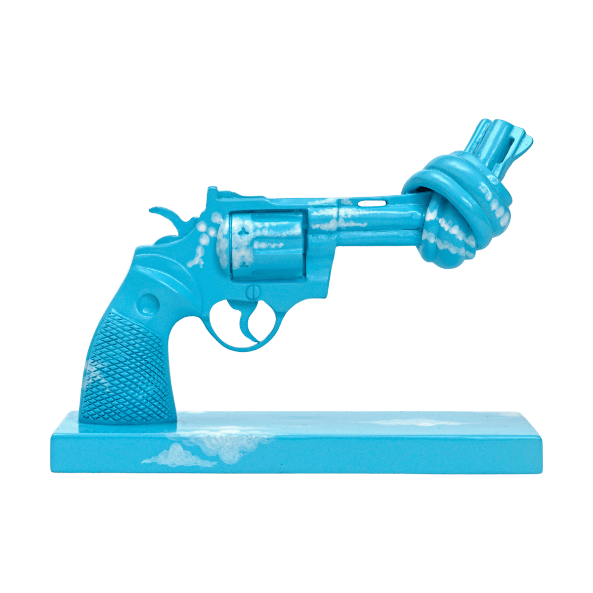 Non Violence Imagine dekorasjon 30 cm Blå-hvit