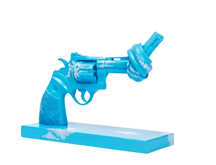 Imagine dekorasjon 30 cm, Blå-hvit Non Violence