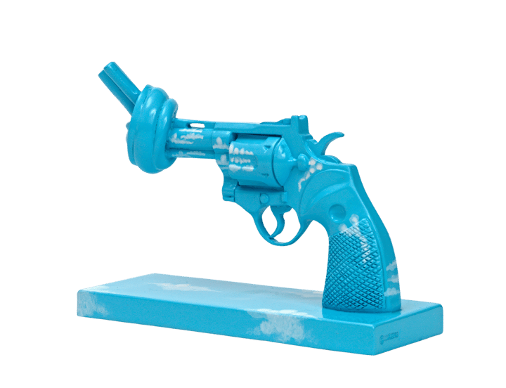 Imagine dekorasjon 30 cm, Blå-hvit Non Violence
