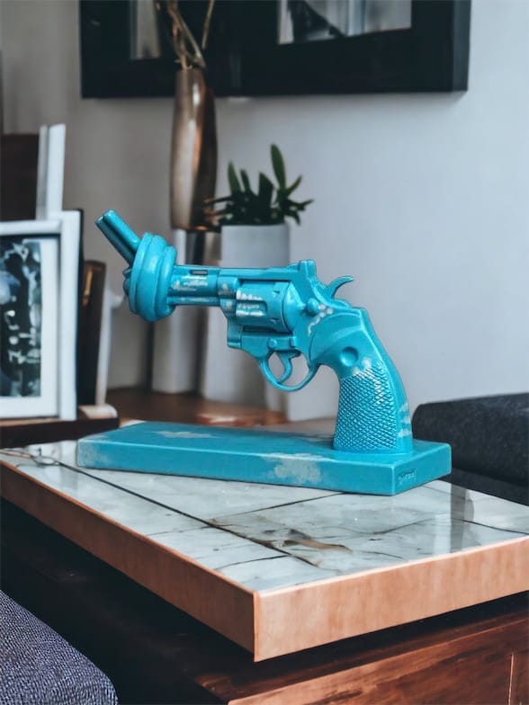 Imagine dekorasjon 30 cm, Blå-hvit Non Violence