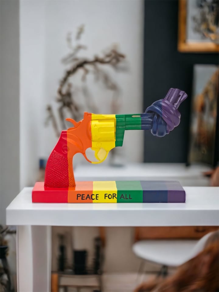 Peace for All dekorasjon 19 cm, Multi Non Violence