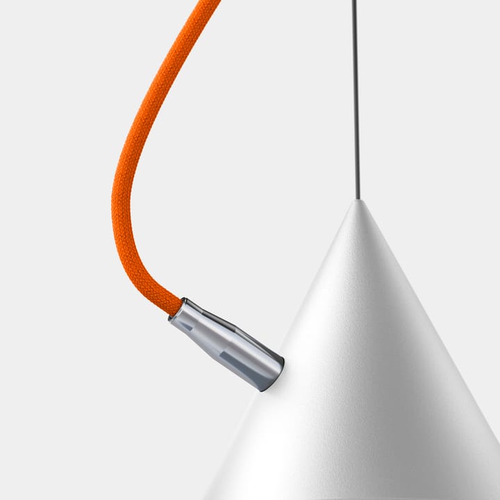 Castor pendel 40 cm - Hvit-oransje-sølv - Noon