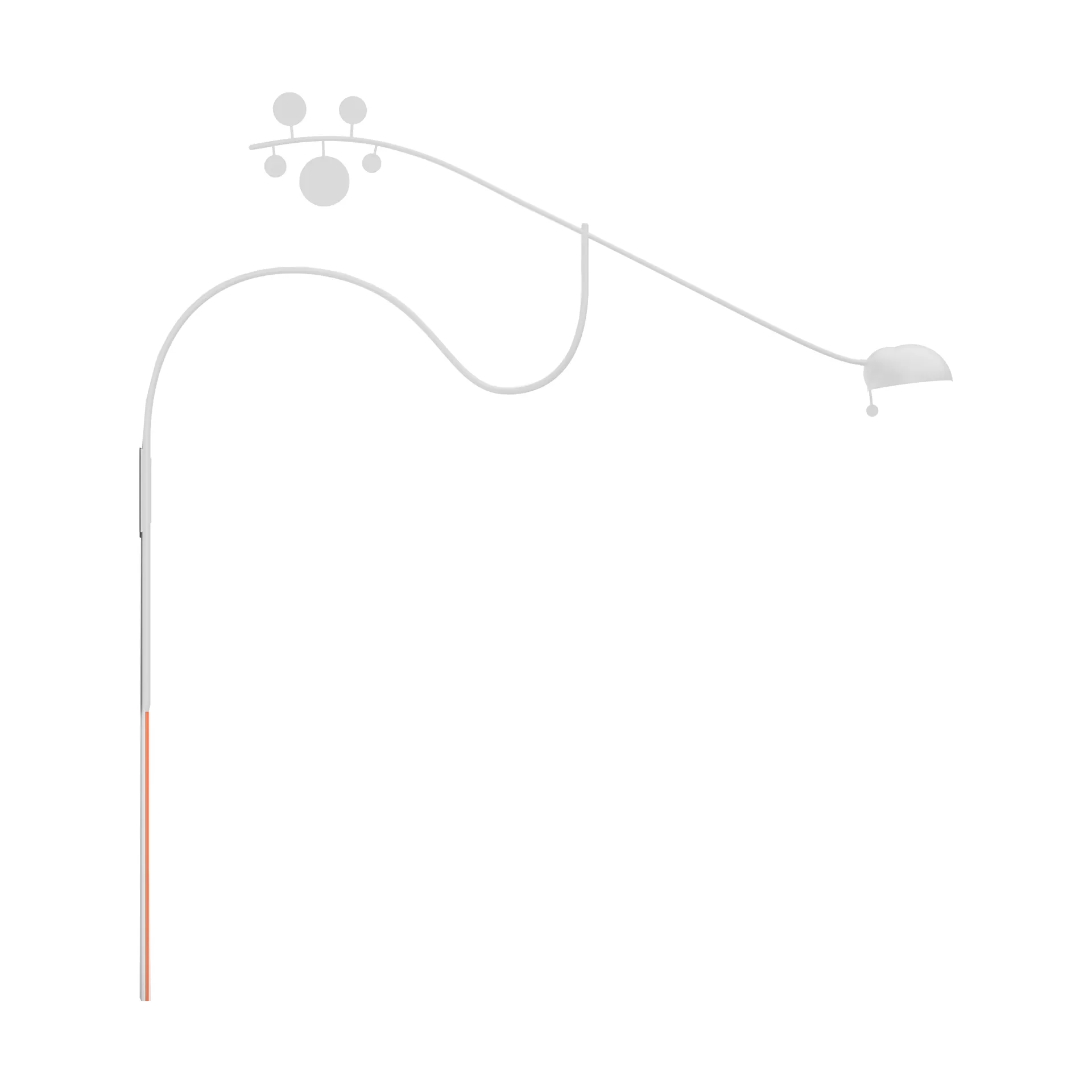 Juno vegglampe, Hvit-oransje Noon