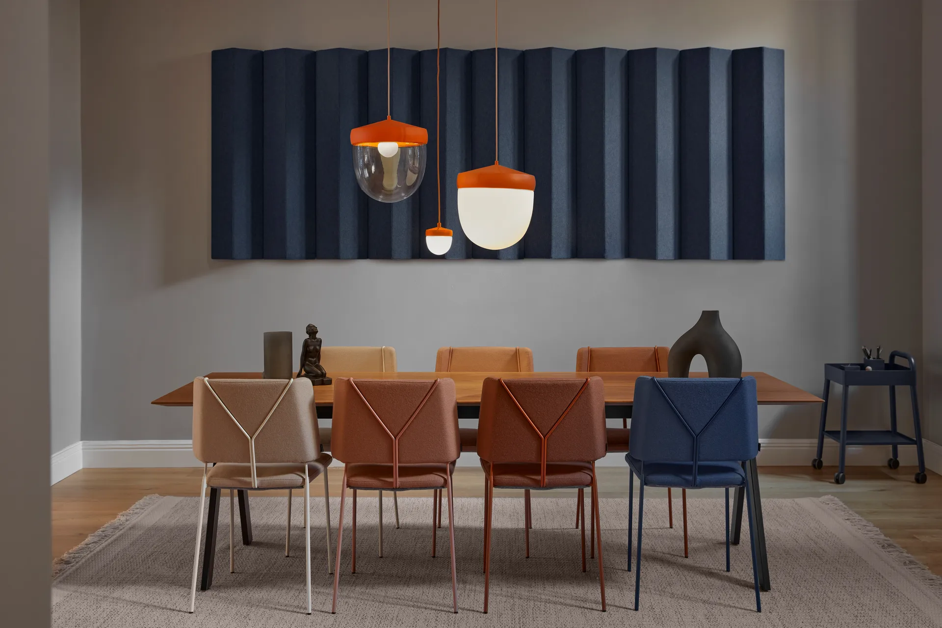 Pan pendel frostet 10 cm, Oransje-oransje Noon